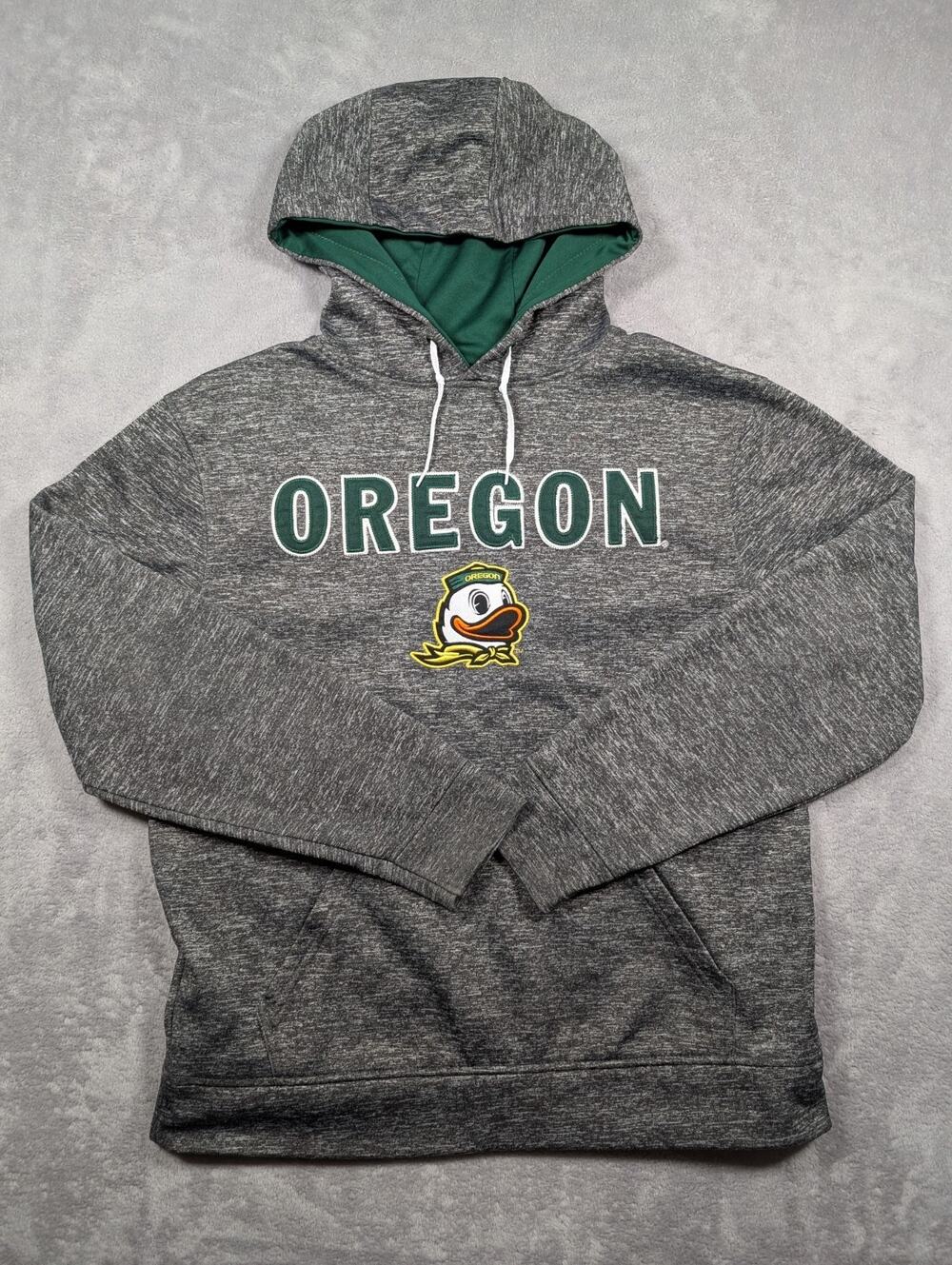 University Of Oregon Ducks Sweatshirt Hoodie Adult Small Gray College Teamwear